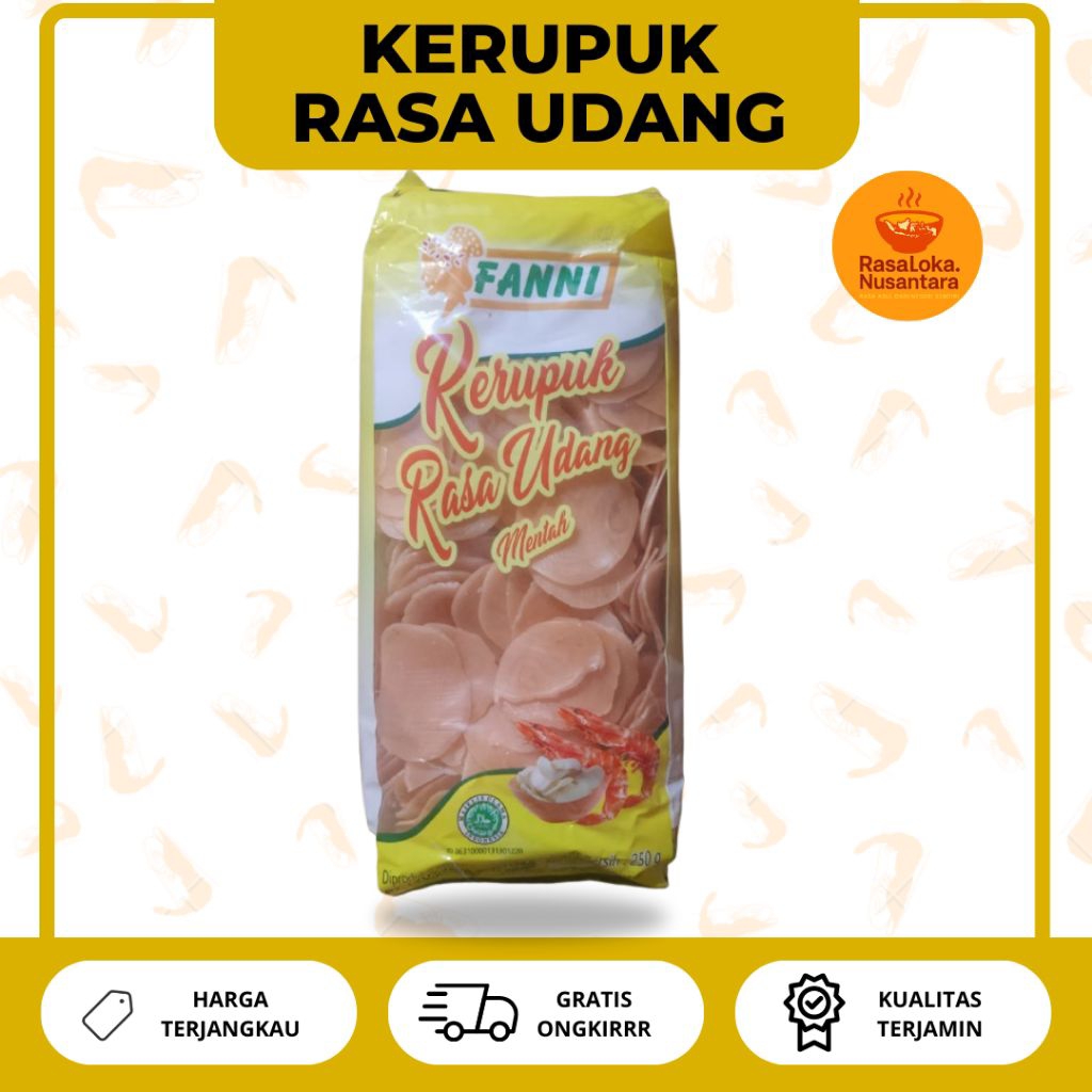 

[ISI 10 PCS] KERUPUK MINI RASA UDANG MENTAH - 250 Gram