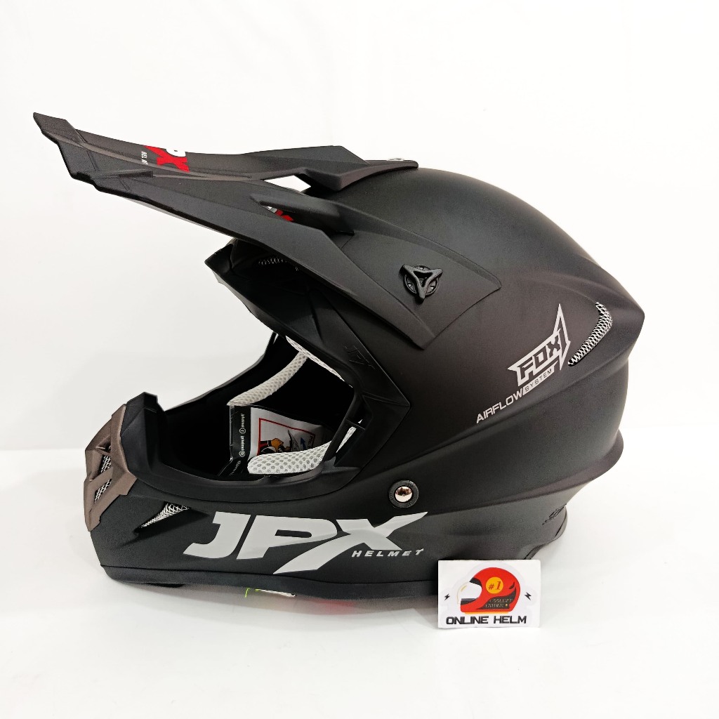 HELM JPX CROSS SOLID ORIGINAL WARNA HITAM DOFF