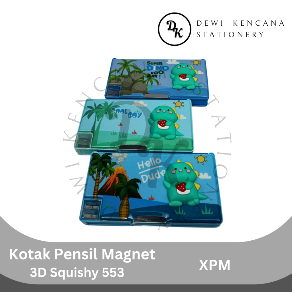 

XPM Kotak Pensil Magnet XPM-553 3D Squishy Dino