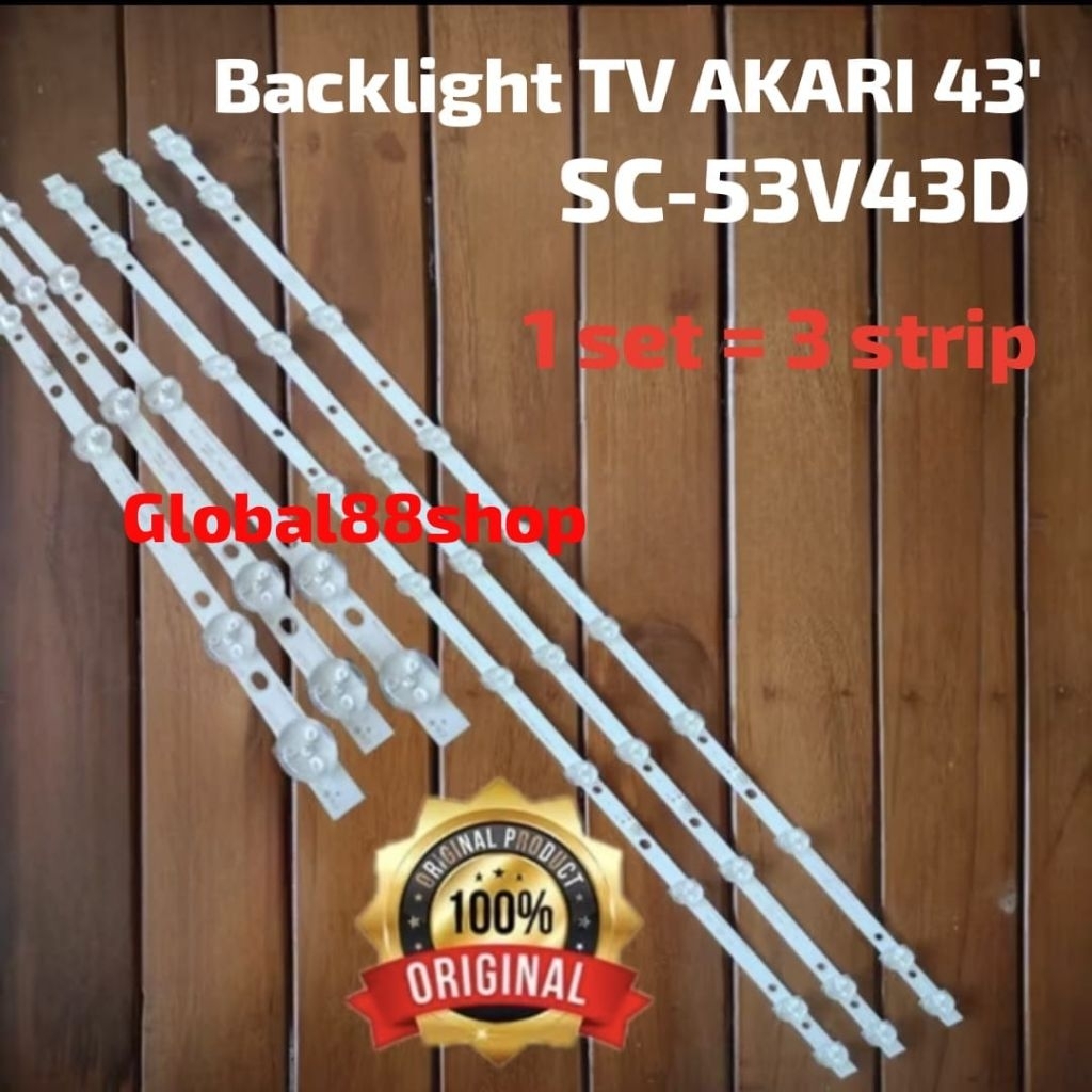 Backlight LED TV AKARI 43 inch SC-53V43D SC 53V43D