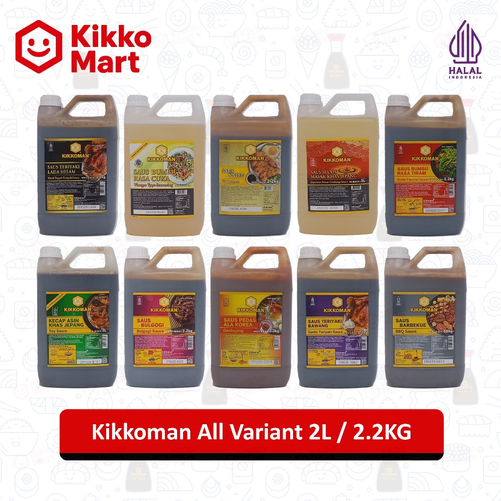 

Kikkoman Saus 2L / 2.2KG – Pilih Varian Favoritmu! Saus Siap Pakai Halal untuk Masakan Jepang, Korea, Asia – Cocok untuk Rice Bowl, Tumisan, BBQ, dan Usaha Kuliner
