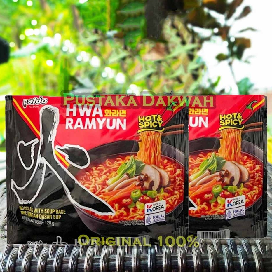 

MIE INSTAN HWA RAMYUN RASA PEDAS 120 g Paldo Hwa Ramyun HOT & SPICY halal mi korea instan Mie Instan Korea Paldo Hwa Ramyun mie soup noodle HOT SPICY 120gr NOODLES WITH BASE SOUP PALDO HWA RAMEN HOT SPICY