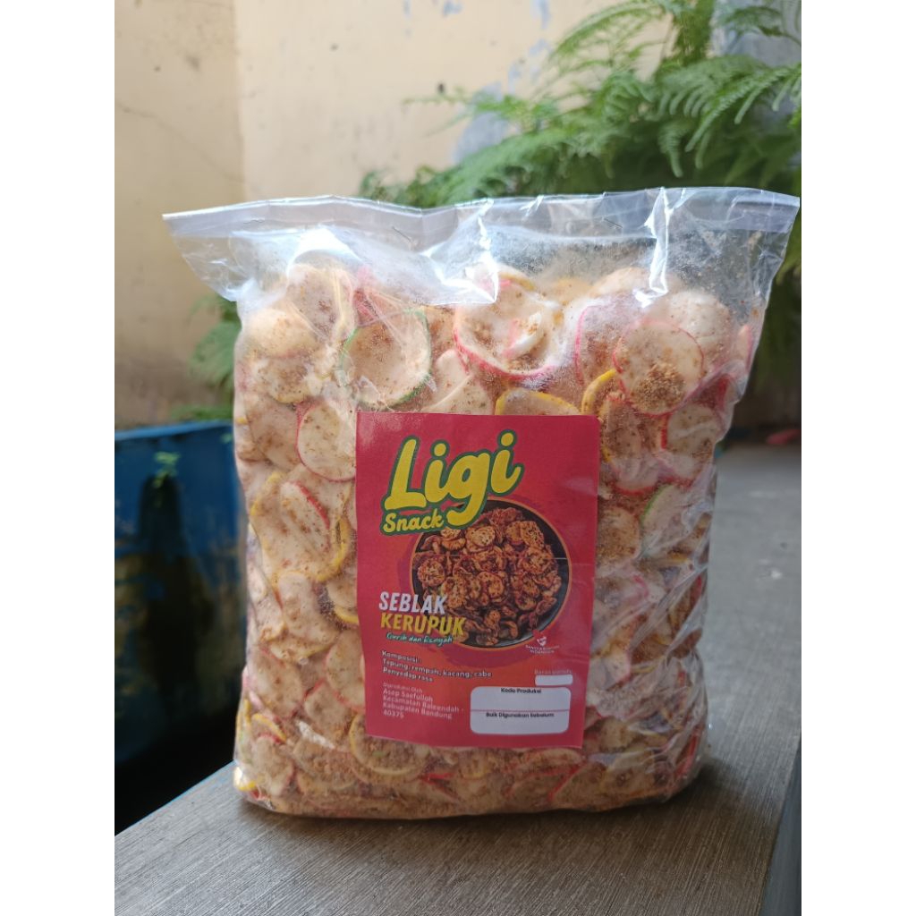 

Seblak kerupuk kering rasa kacang origina 1kgl