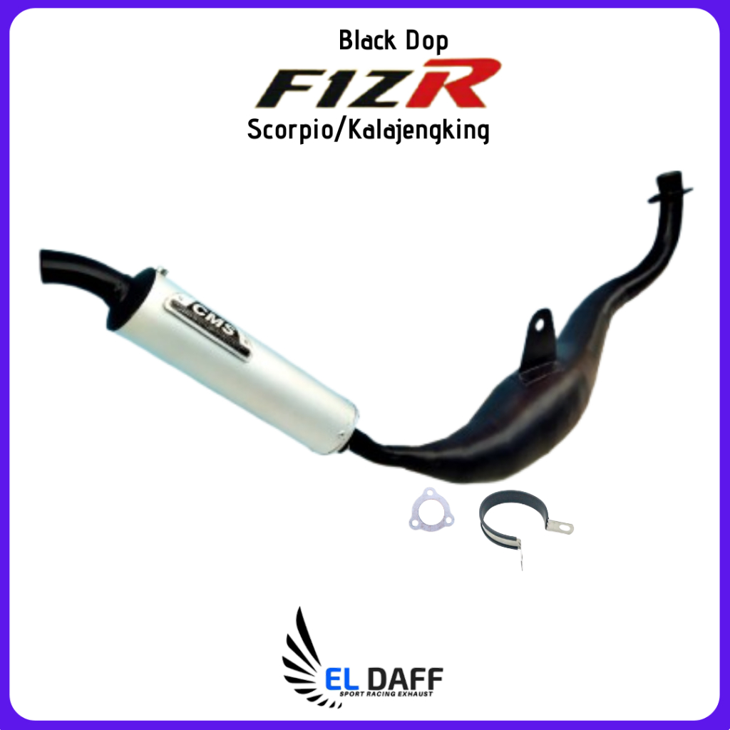 Knalpot Fizr CMS Kolong Scorpio Kalajengking Black Doff Silincer Alumunium Suara Super Garing