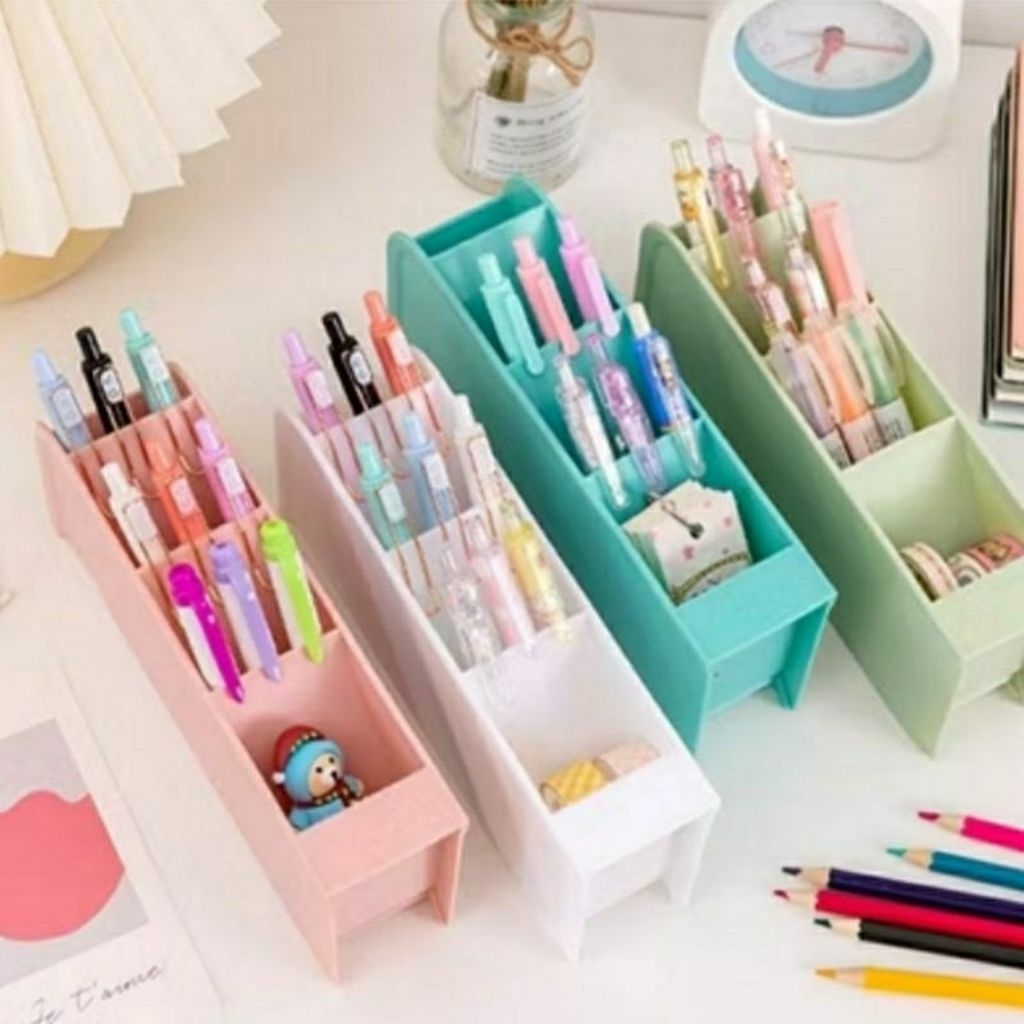 

Tempat pensil 4 layer / tempat pulpen kantor sekolah / tempat make up / sauvenir