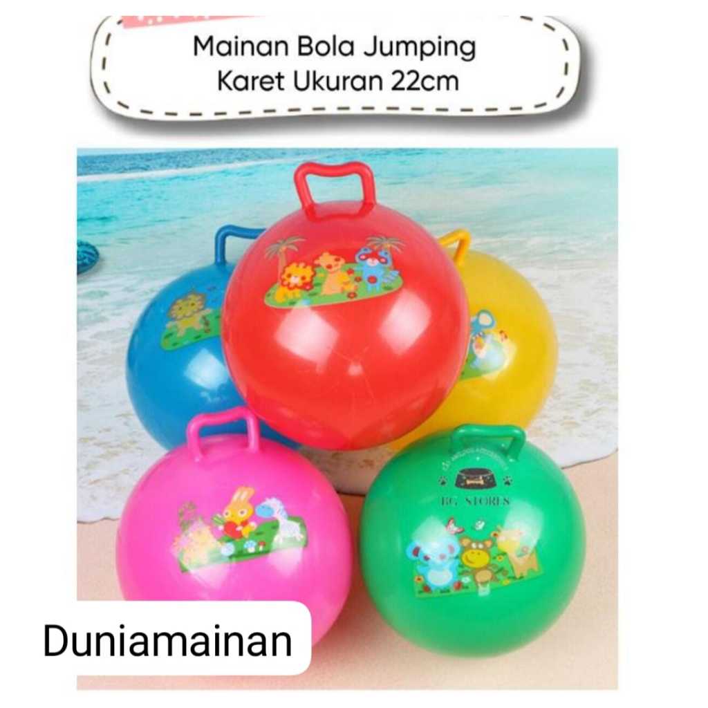 MAINAN BOLA GANGGANG KARET JUMPING ANAK 22"