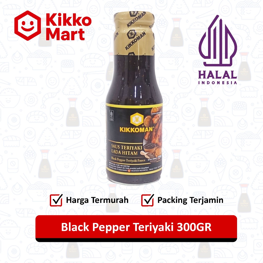 

Kikkoman Teriyaki Lada Hitam Halal 300gr – Saus Teriyaki Pedas Lada Hitam Siap Pakai – Cocok untuk Ayam Lada Hitam, Rice Bowl, dan Tumisan Harian