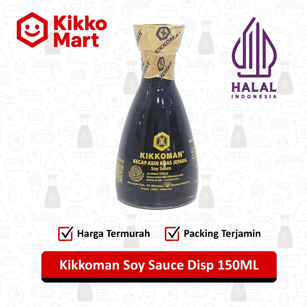 

Kikkoman Soy Sauce Halal 150ml DISPENSER BOTTLE – Kecap Asin Jepang Serbaguna dalam Botol Meja Saji – Cocok untuk Sushi Bar, Restoran, dan Penggunaan Harian di Rumah/ Meja Restoran