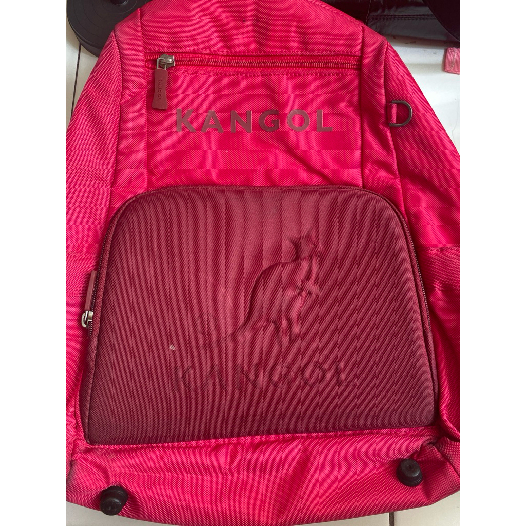 Backpack warna Pink fucia Kangol Rangsel Kangol backpack Kangol pink fucia