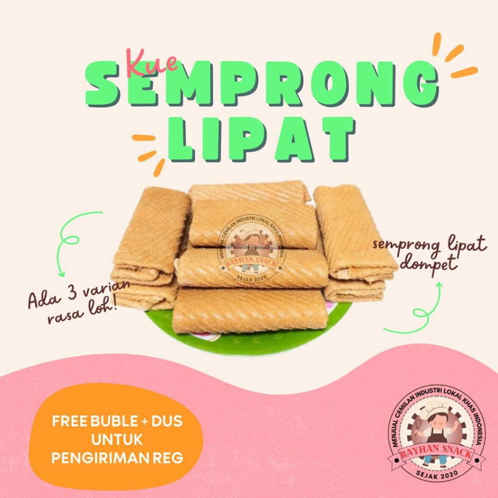 

Kue Semprong Lipat Semprong Dompet Rasa Pisang Enak Kiloan Terlaris 1000 Gram / 1 KG