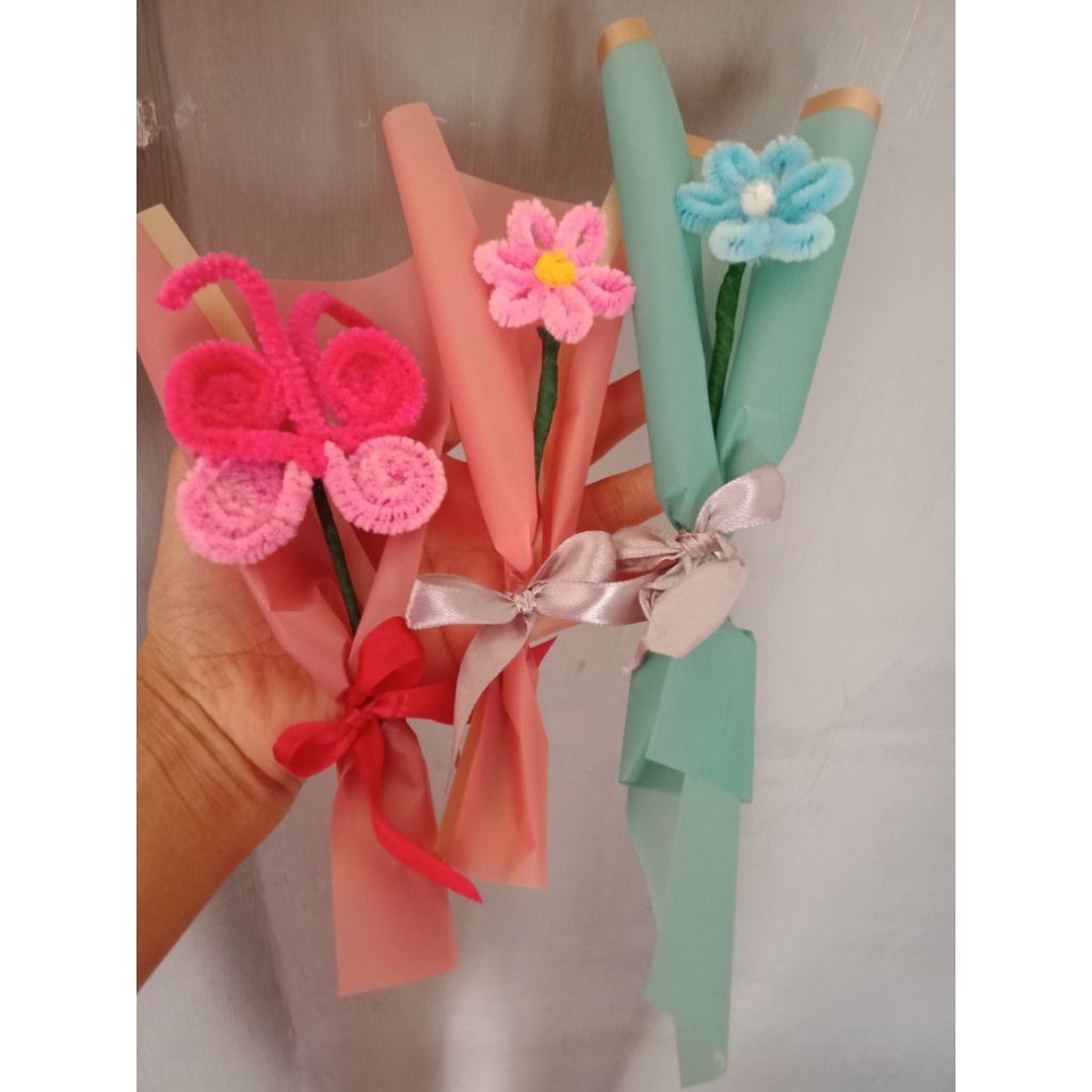 Buket bunga kawat bulu| Buket kawat bulu | Buket mini kawat bulu