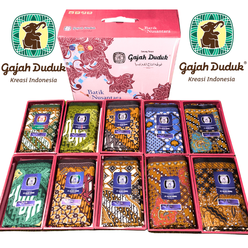 10 PCS - GROSIR Ecer SARUNG GAJAH DUDUK BATIK SERIES NUSANTARA DEWASA HALUS