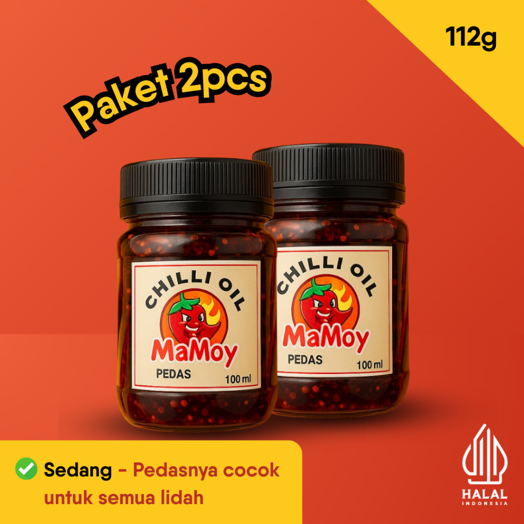 

Chilli Oil Mamoy Paket 2pcs Pedas Nendang Halal 112g