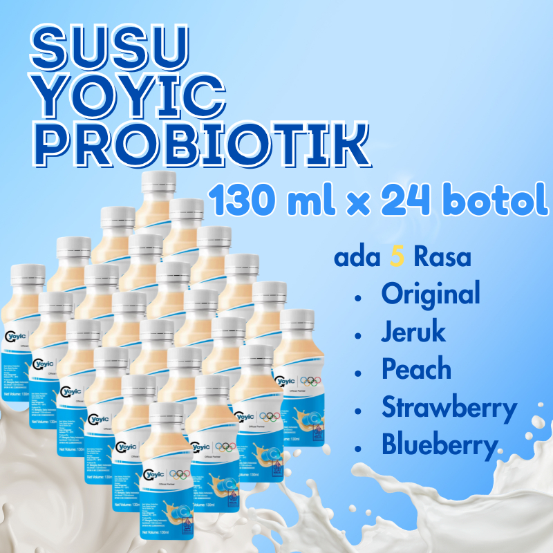

Yoyic | minuman susu Fermentasi | 5 rasa | 130ml x 24 botol