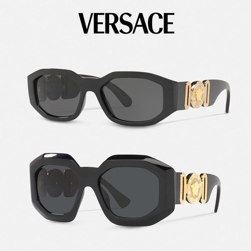 【100% ORI Ready Stock】Kacamata hitam Versace Sunglasses Medusa Biggie VE4361 Black wanita Original