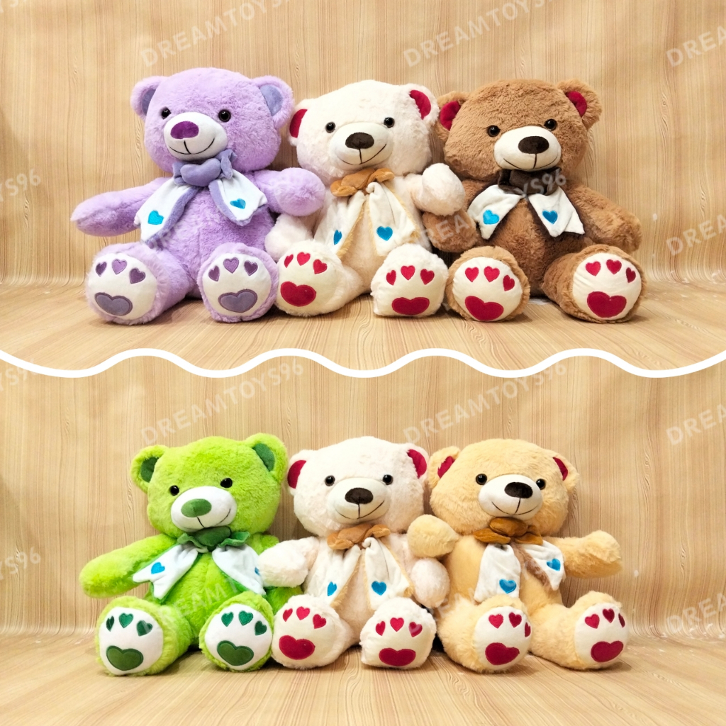 Dreamtoys96 Boneka Teddy Bear Pita Telapak Love Bordir Animal Bear Beruang L