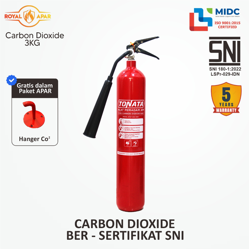 APAR 3 KG Karbondioksida ( CO2 ) TONATA / Set Komplit CO2