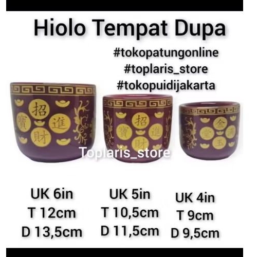 Hiolo Tempat Dupa Keramik Maron / Leluhur / Dewa