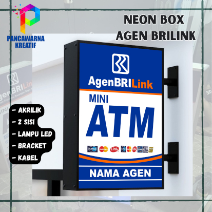NEON BOX MINI ATM / AGEN BriLink / CUSTOM / MURAH
