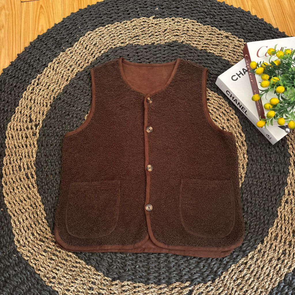 [READY STOCK] Vest/Rompi Rajut bulu domba premium