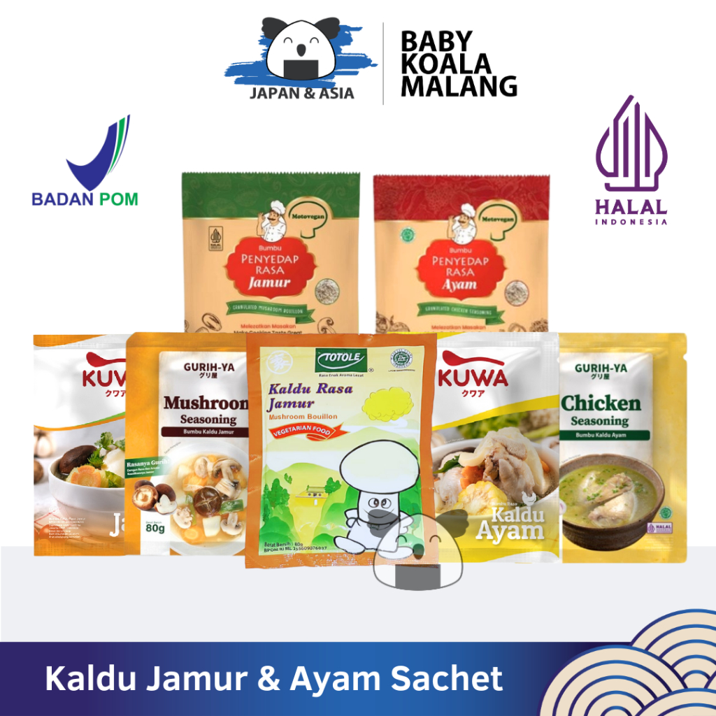 

TOTOLE Kaldu Vegan Kaldu Jamur & Ayam 80 g Halal │ Motovegan Gurih Ya | Mushroom Stock