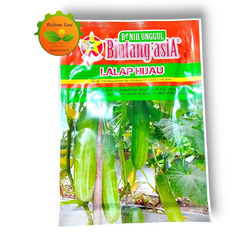 Benih Mentimun Lalap Hijau 20 Gram - Bintang Asia
