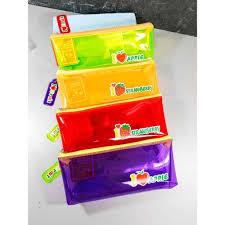 

KAYAGI - KOTAK PENSIL RESLETING / PENSIL CASE PLASTIK KAYAGI KY-PC182 TRANSPARAN FRUIT