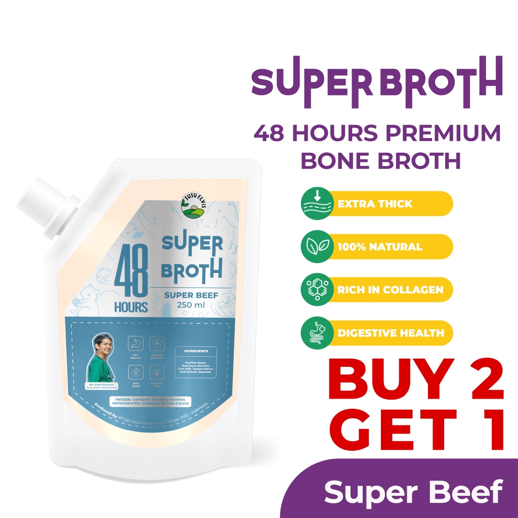 

Susu Elvis - Kaldu Tulang Murni Anjing Kucing 100% Natural - Premium Dog Cat Bone Broth - Super Broth - Super Beef