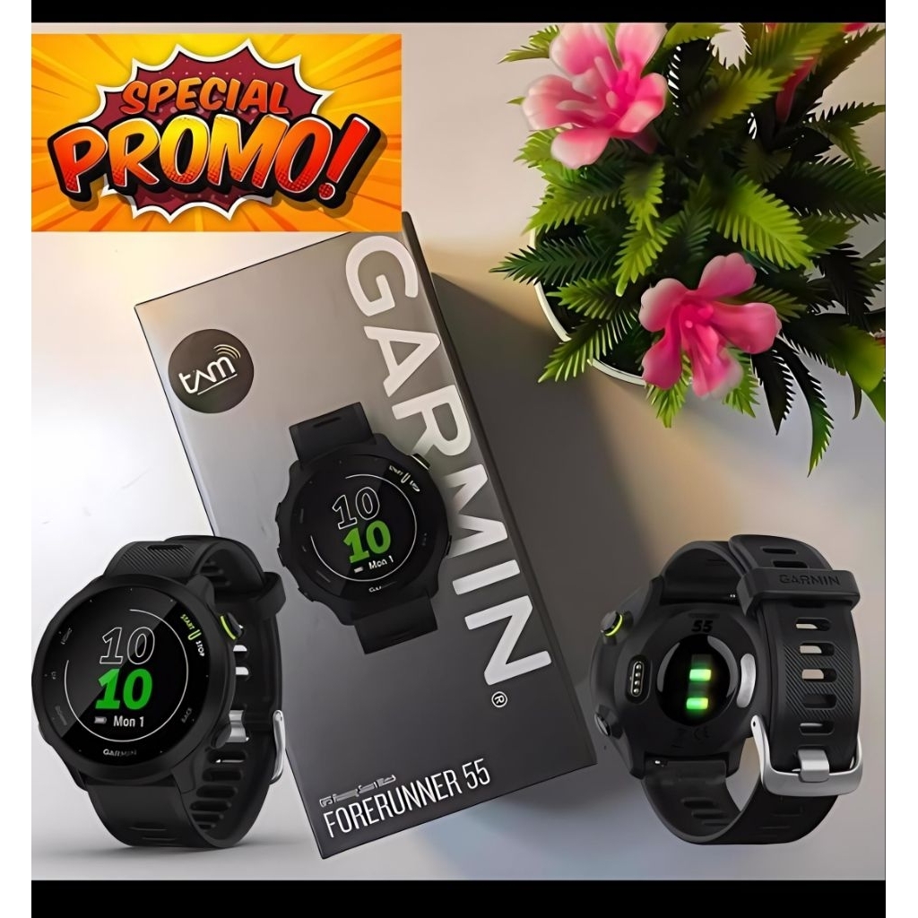 Promo Jam tangan Garmin Forerunner 55 Black Garmin fr55 original jam tangan Smartwatch