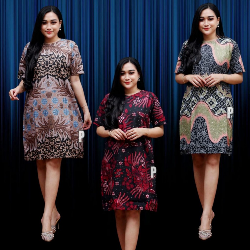 UNION11 - DRESS BATIK JUMBO WANITA/ DRESS JUMBO WANITA LD 126 / BAJU JUMBO Star+ BAJU DRESS WANITA M