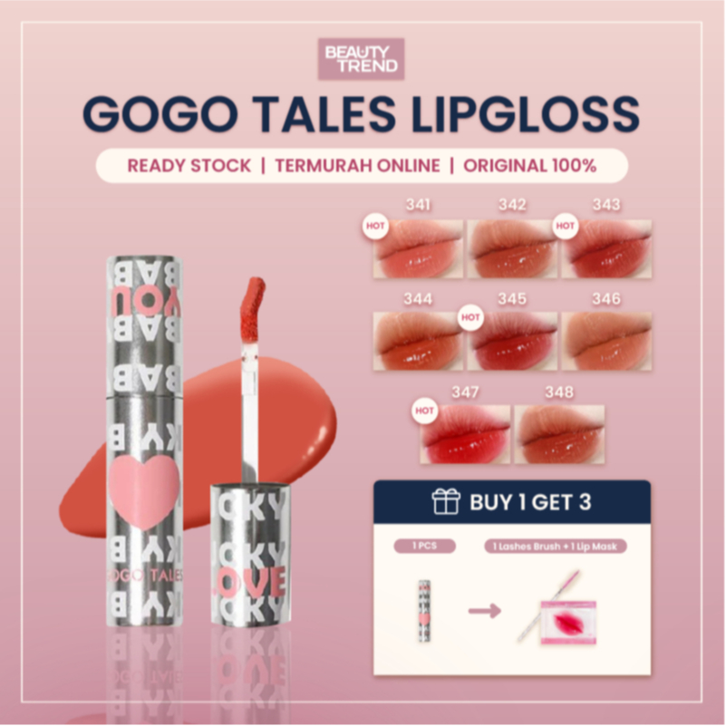 [READY ORI] Gogo Tales Love Mirror Lip Gloss Gogo Tales Lipgloss Gogo Tales Airpods Lip GT340