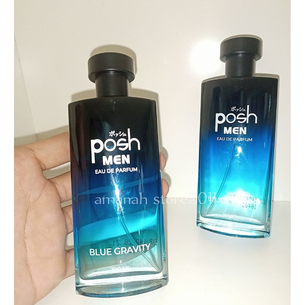 Minyak wangi Posh Men Eau de Parfum Blue Gravity Parfum Pria 100 ml   /  Parfum posh 100ml