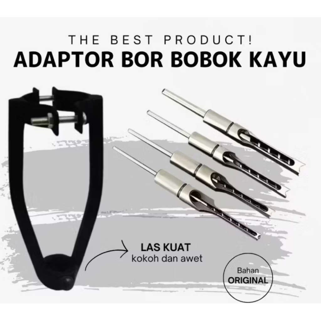 adaptor bor bobok kayu dan mata bor