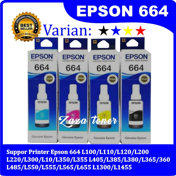 Epson 664 original L100, Epson L110, Epson L120, Epson L200, Epson L210, Epson L220, Epson L300, Eps
