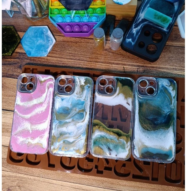 Case iphone 15 resin case custom resin art handmade phonecase case