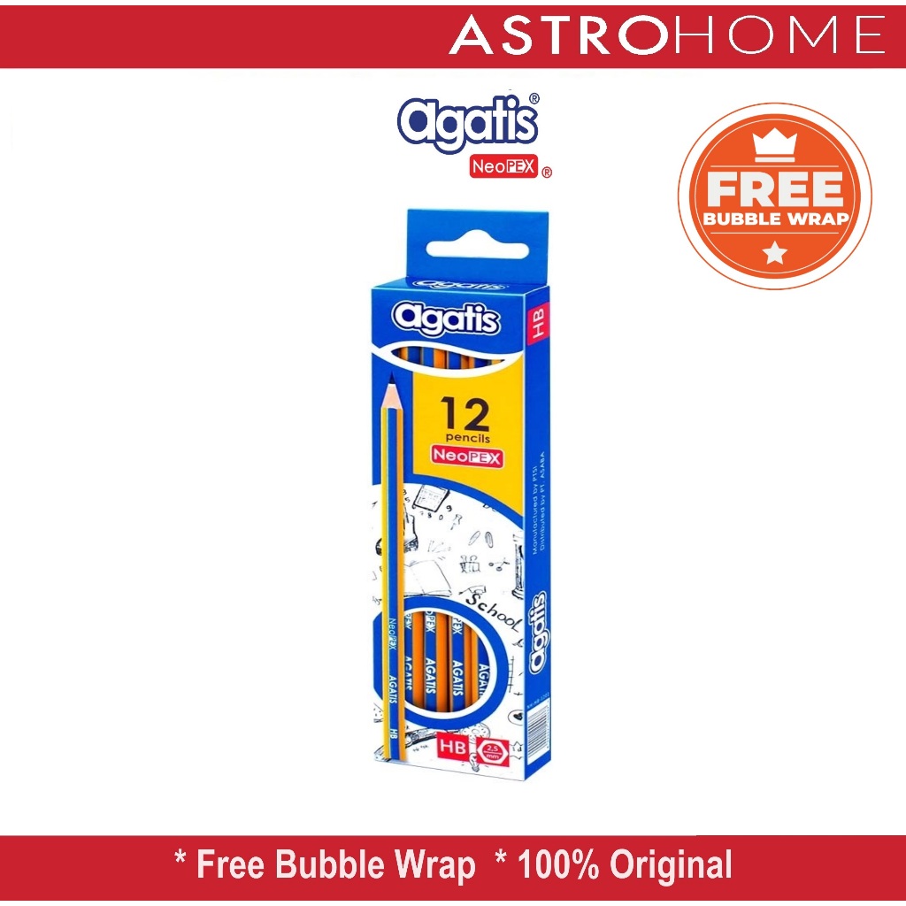 

Agatis NeoPex Pensil Kayu Tulis Serut HB 12 Pcs - Cocok untuk Anak Sekolah & Belajar Menulis Berhitung Menggambar - Stationery dengan Teknologi Whering Cincin Putih Bebas Debu Kotor (1 pax isi 12 pcs)