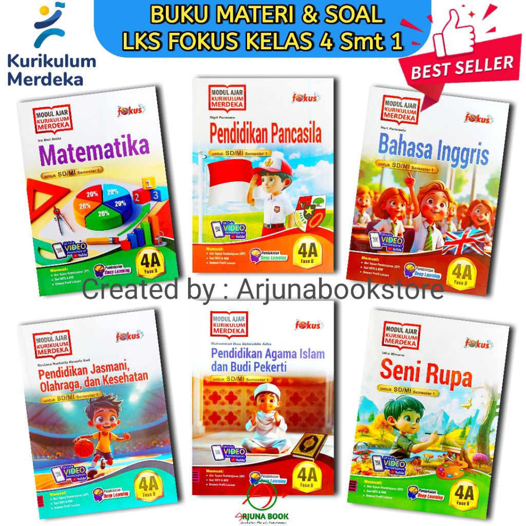 BUKU LKS FOKUS KELAS 4 SD/MI Semester 1 Dan 2 KURIKULUM MERDEKA