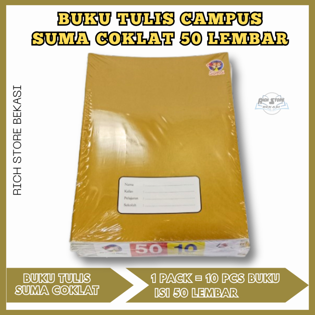 

Promo BUKU CAMPUS SUMA COKLAT ISI 50 LEMBAR UKURAN BOXY/BESAR HARGA 1 PACK ISI 10 BUKU