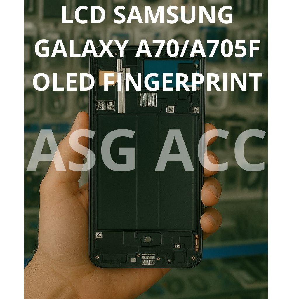 LCD SAMSUNG A70 OLED FINGER PRINT (PLUS FRAME)