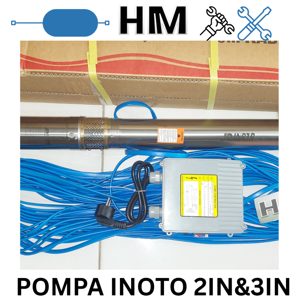 POMPA SUMUR SUBMERSIBLE INOTO 2IN dan 3IN DENGAN KABEL Pompa Air Celup untuk Mengejar Kedalaman