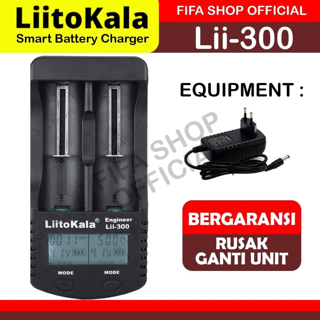 Liitokala Smart Charger Lii 300 / Charger Baterai Liitokala Lii 300