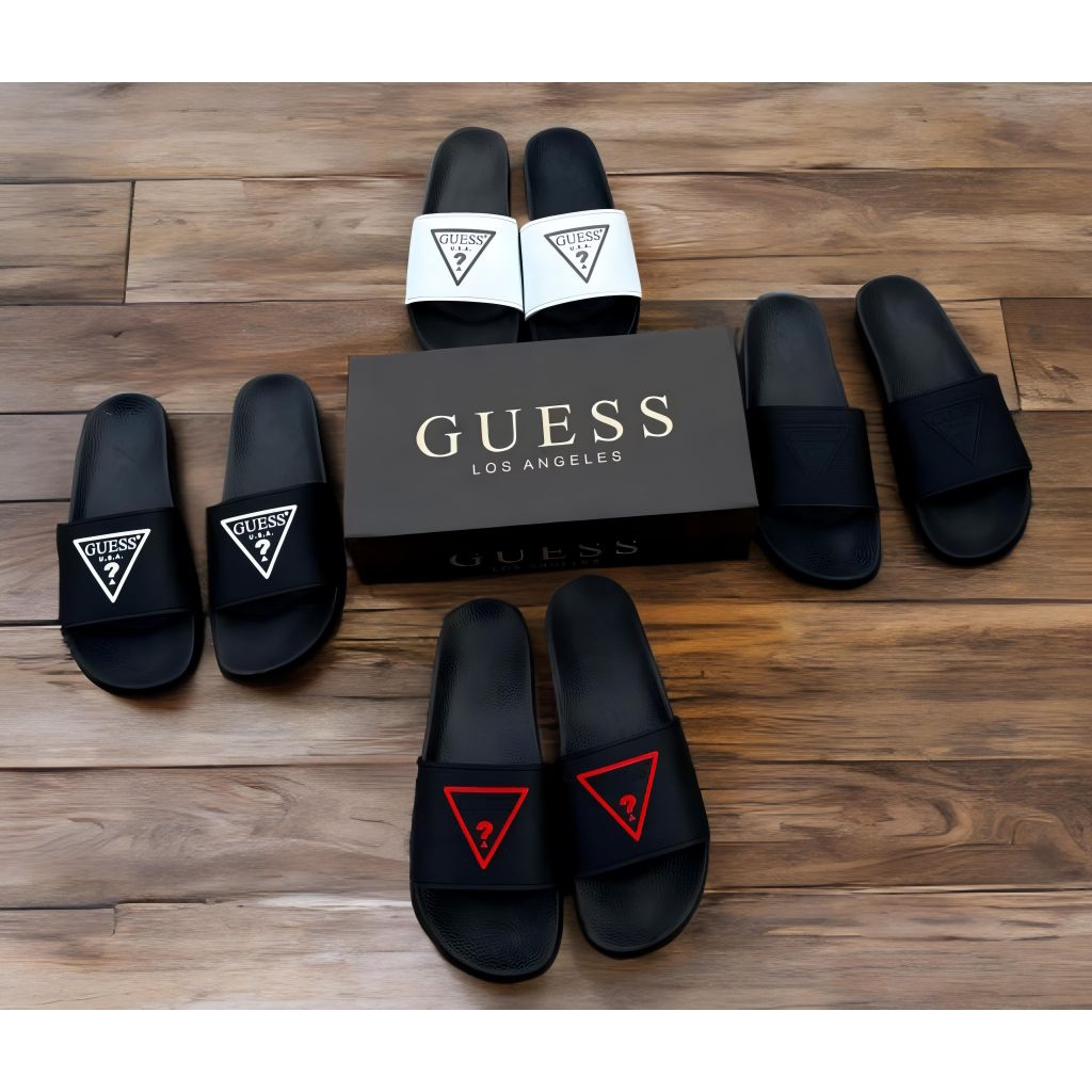 SANDAL SLIP ON GUESS PRIA WANITA SLIDE SLOP CASUAL ORIGINAL