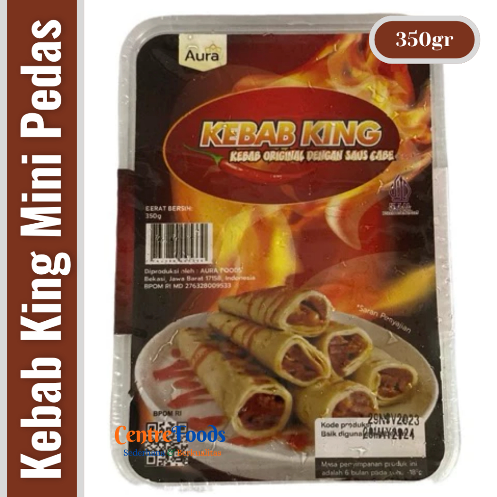 

Kebab King Mini Pedas - Kebab King Original Saus Cabe AURA | Isi 8 Pcs - 350gr [ Harga Per PACK ]