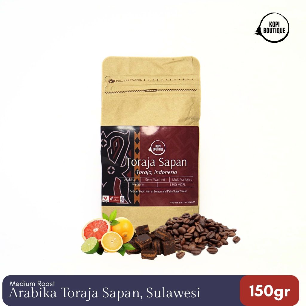

Kopi Arabika Toraja Sapan Sulawesi 150gr