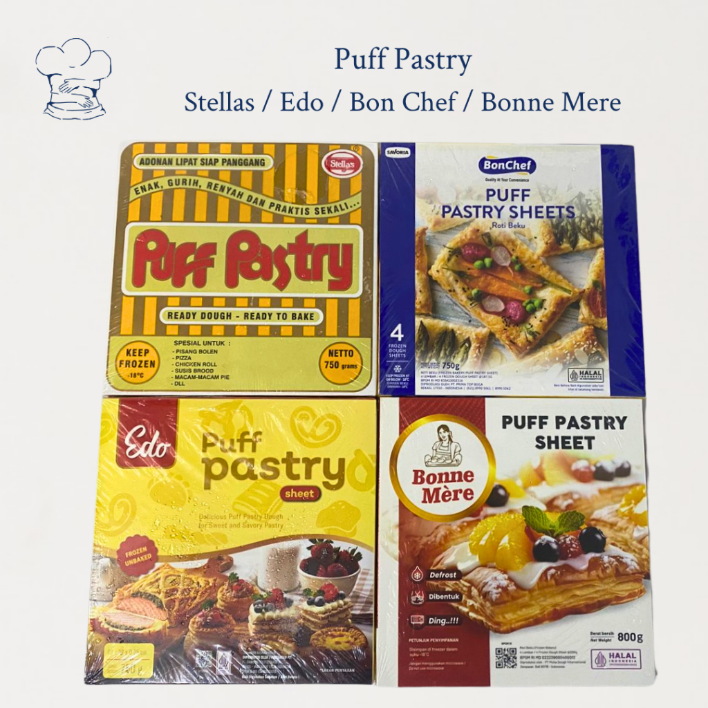 

Puff Pastry Edo / Stellas / Bon Cheff / Bonne Mere (750gr/800gr) – Adonan Beku Siap Pakai