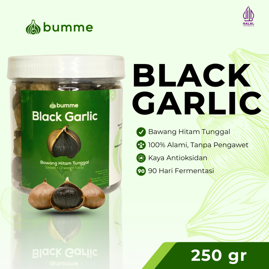 

Bumme Black Garlic Bawang Hitam Tunggal Premium Bumme 250 Gram