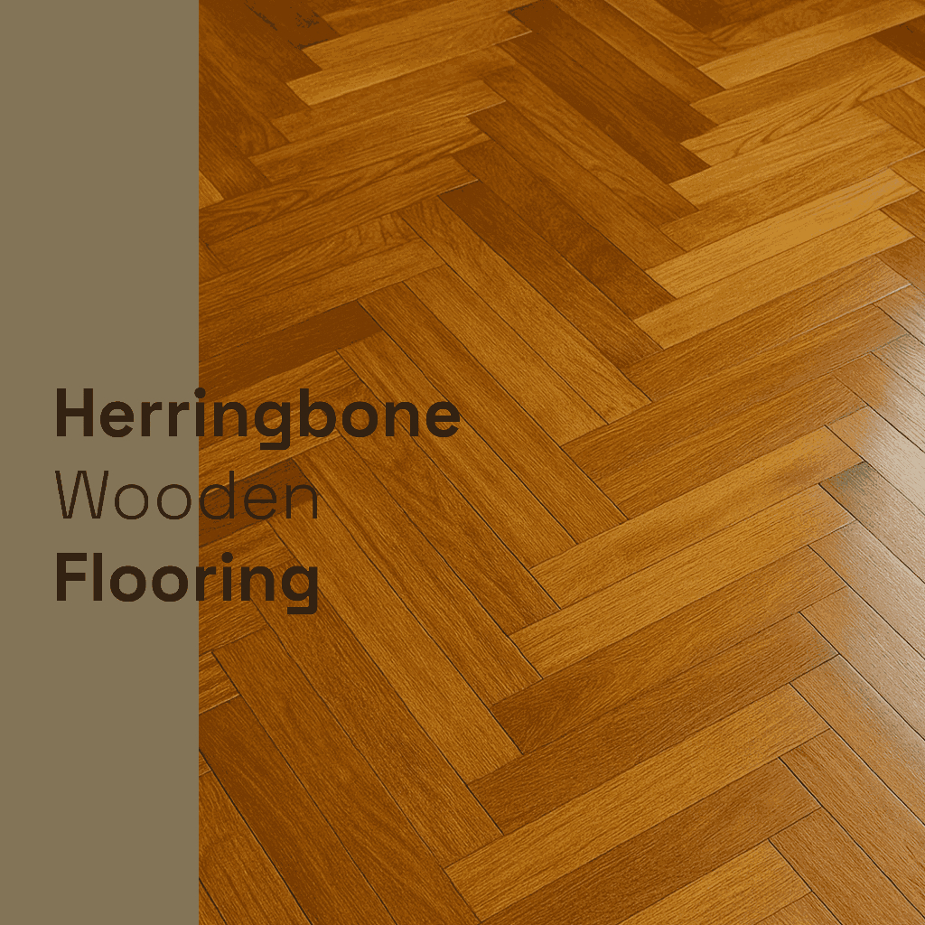 Flooring/Parket Kayu Herringbone White Oak dan Iroko