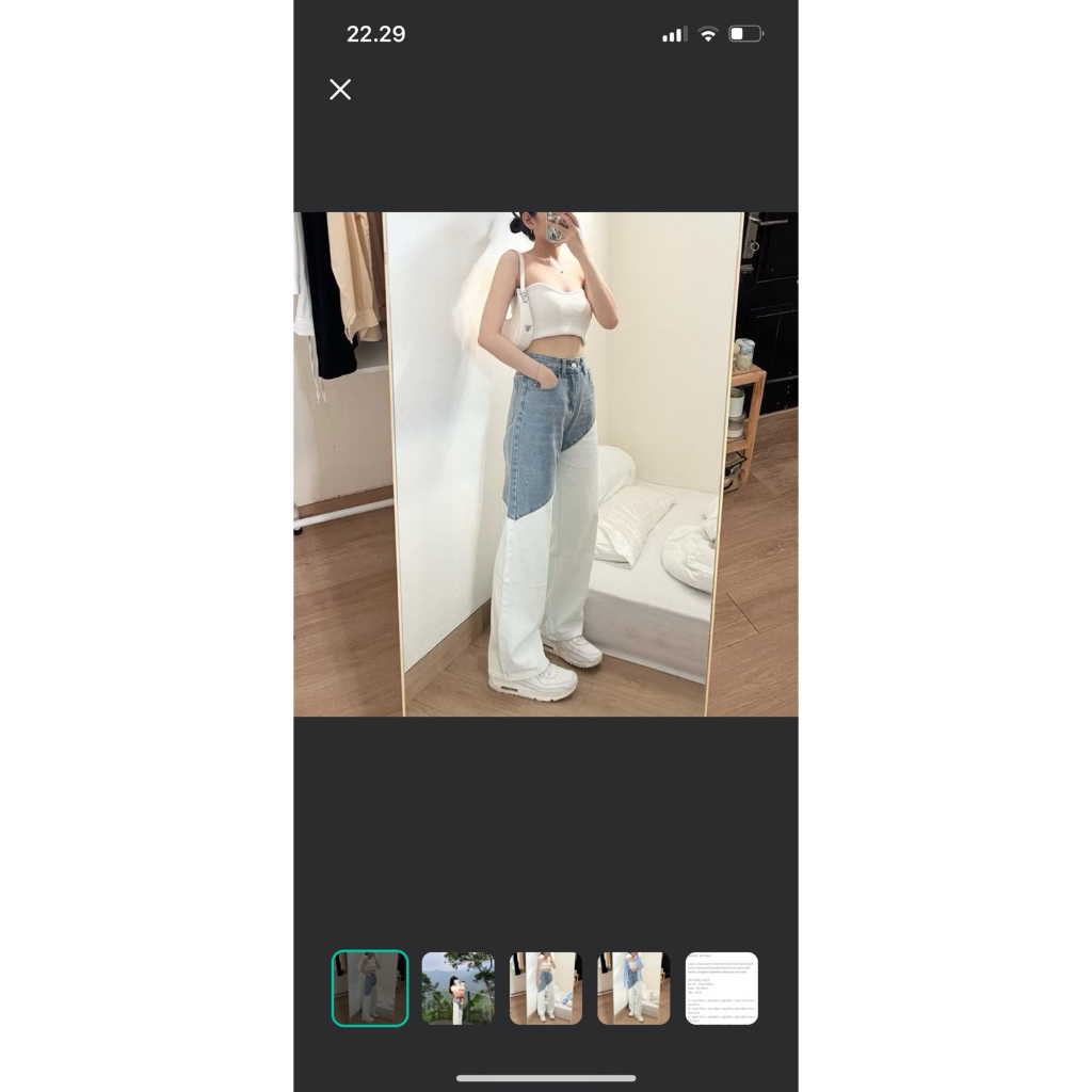 Two Tone Baggy Jeans Curatedbykai