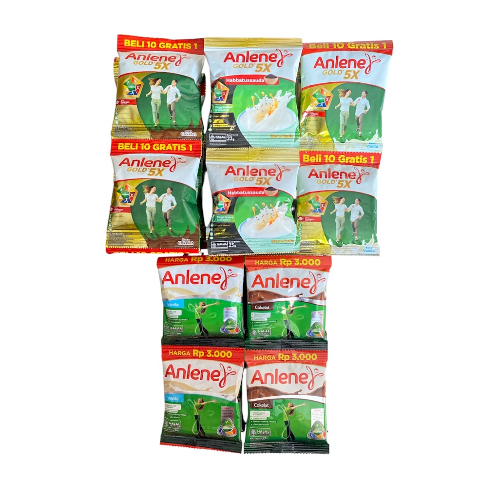 

Anlene Susu Bubuk Sachet Vanila 20gr Renteng / Anlene Sachet / Anlene Ecer