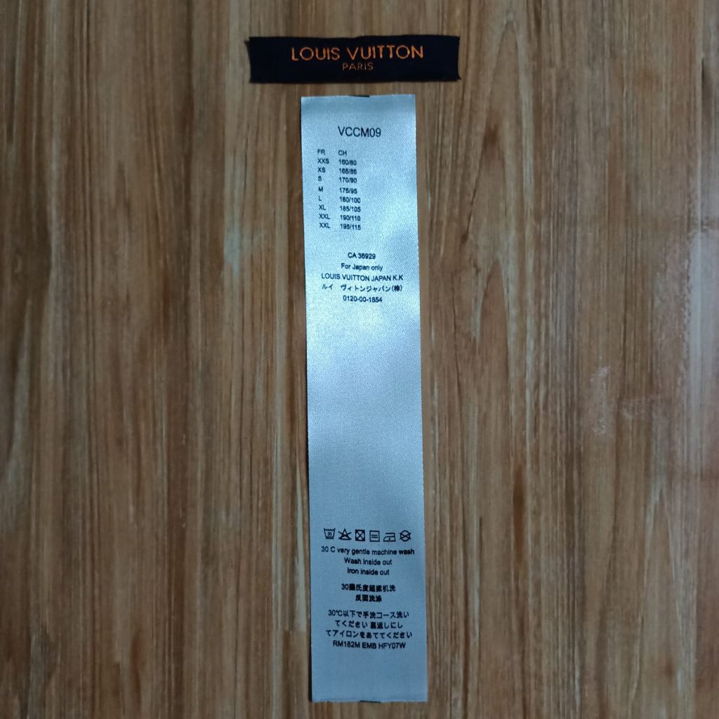 

tag label LV japan